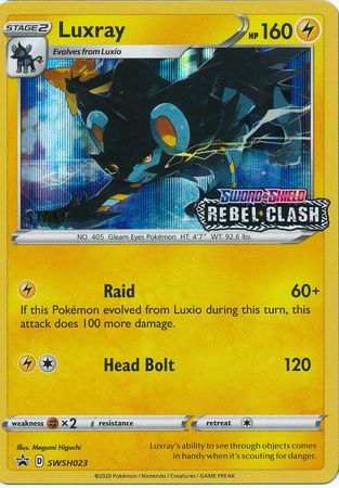 Luxray (SWSH023) (Staff Prerelease Promo) [Sword & Shield: Black Star Promos] | Local Legends