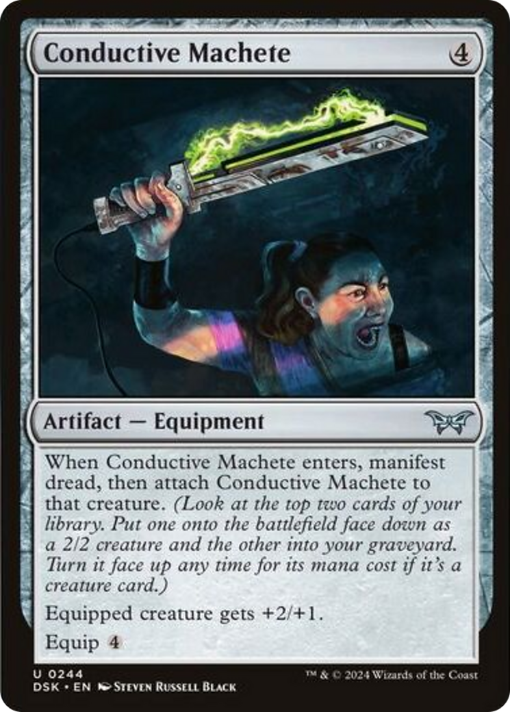 Conductive Machete [Duskmourn: House of Horror] | Golgari Games