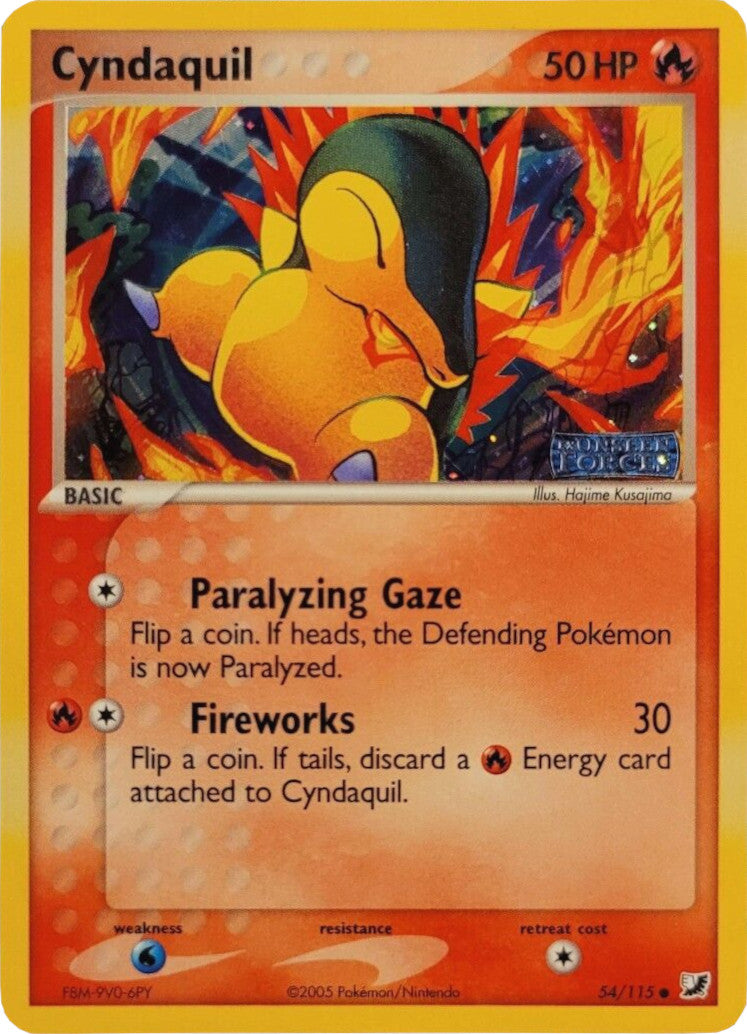 Cyndaquil (54/115) (Stamped) [EX: Unseen Forces] | Golgari Games