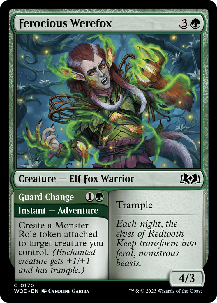 Ferocious Werefox // Guard Change [Wilds of Eldraine] | Local Legends