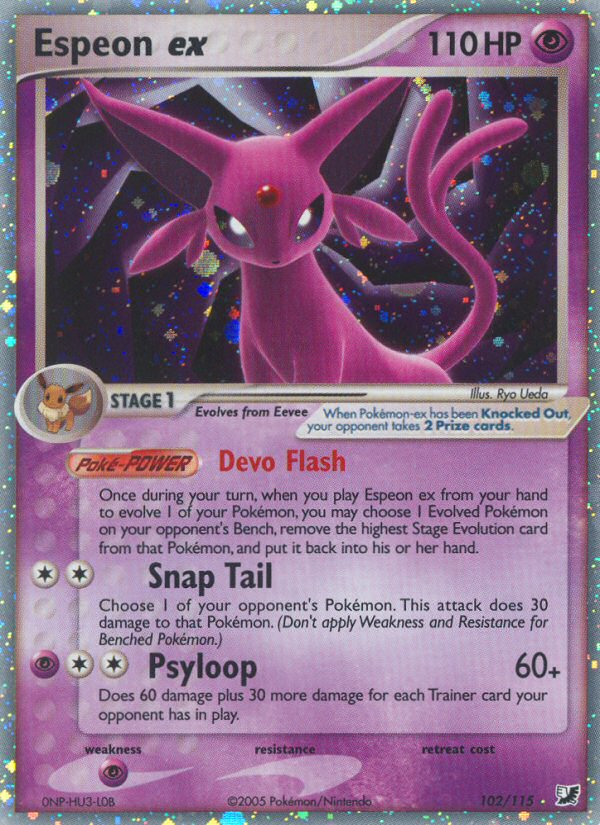 Espeon ex (102/115) [EX: Unseen Forces] | Golgari Games