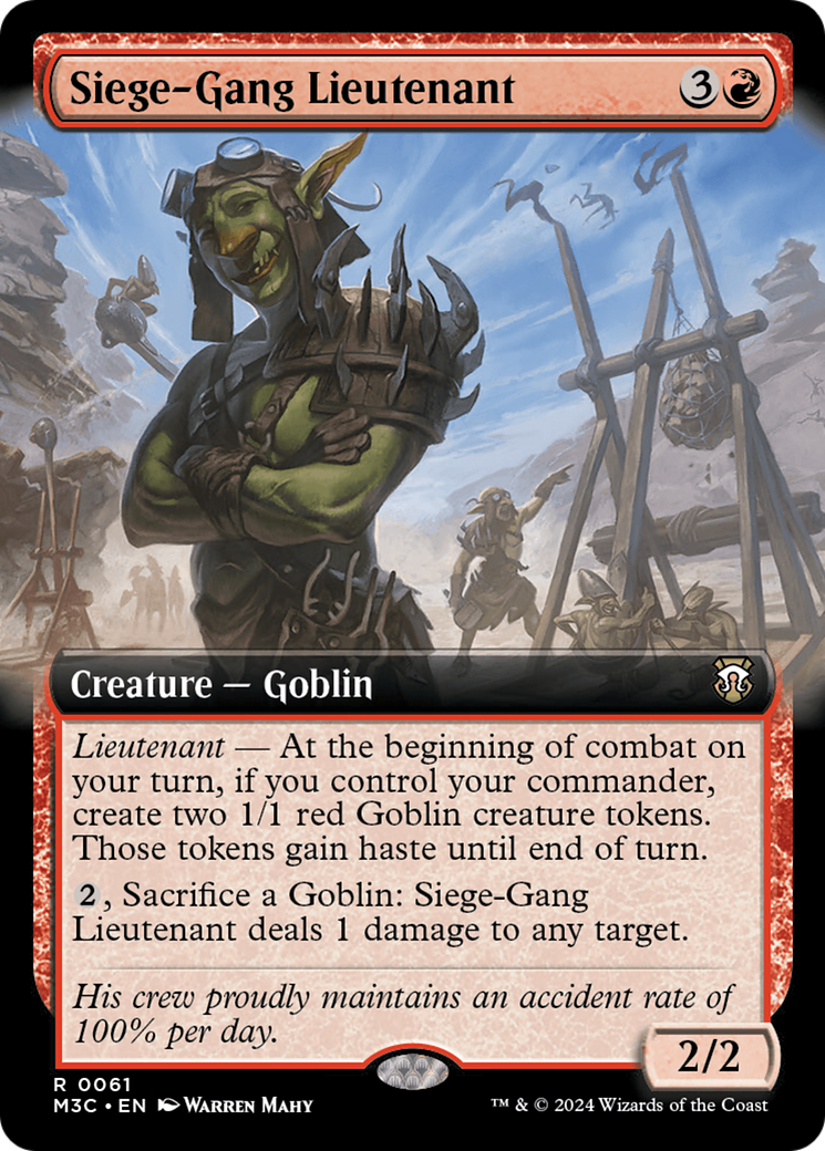Siege-Gang Lieutenant (Extended Art) (Ripple Foil) [Modern Horizons 3 Commander] | Local Legends
