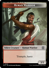 Mercenary // Human Warrior Double-Sided Token [Outlaws of Thunder Junction Tokens] | Local Legends