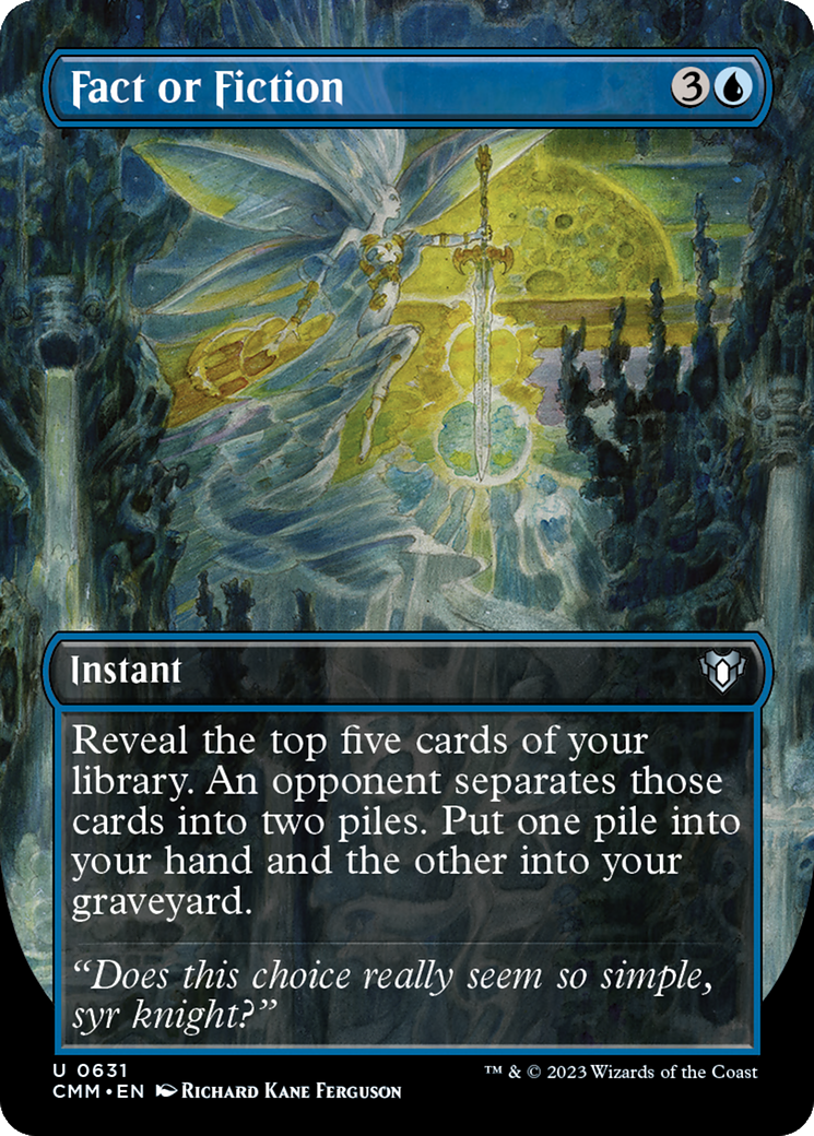 Fact or Fiction (Borderless Alternate Art) [Commander Masters] | Local Legends