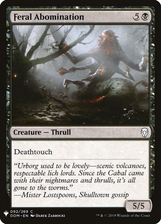 Feral Abomination [Mystery Booster] | Local Legends