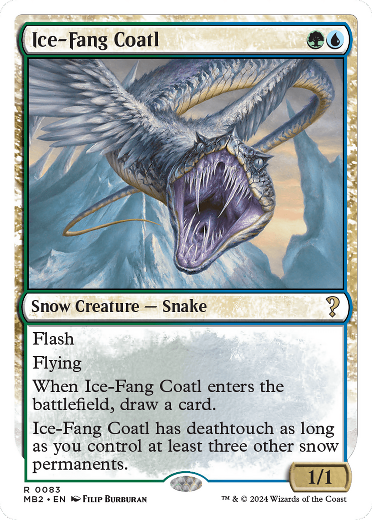 Ice-Fang Coatl (White Border) [Mystery Booster 2] | Local Legends