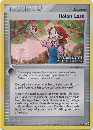 Holon Lass (92/113) (Stamped) [EX: Delta Species] | Local Legends