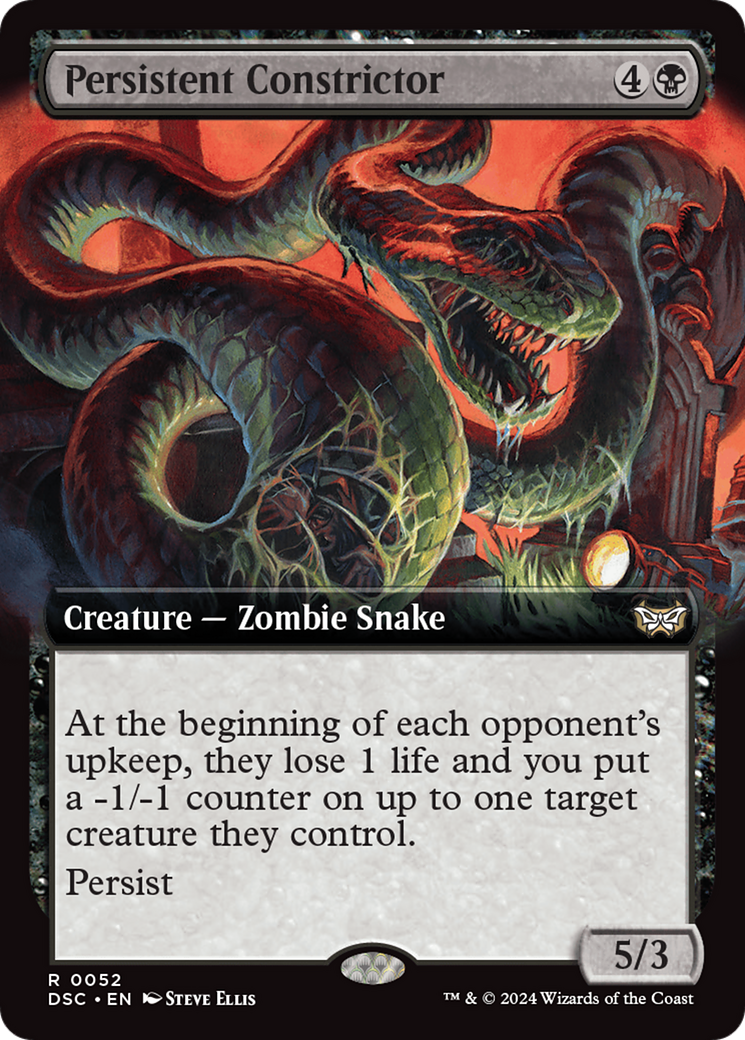 Persistent Constrictor (Extended Art) [Duskmourn: House of Horror Commander] | Golgari Games