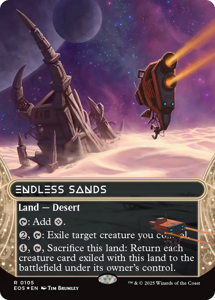 Endless Sands (0105) (Borderless) (Galaxy Foil) [Edge of Eternities: Stellar Sights] | Local Legends