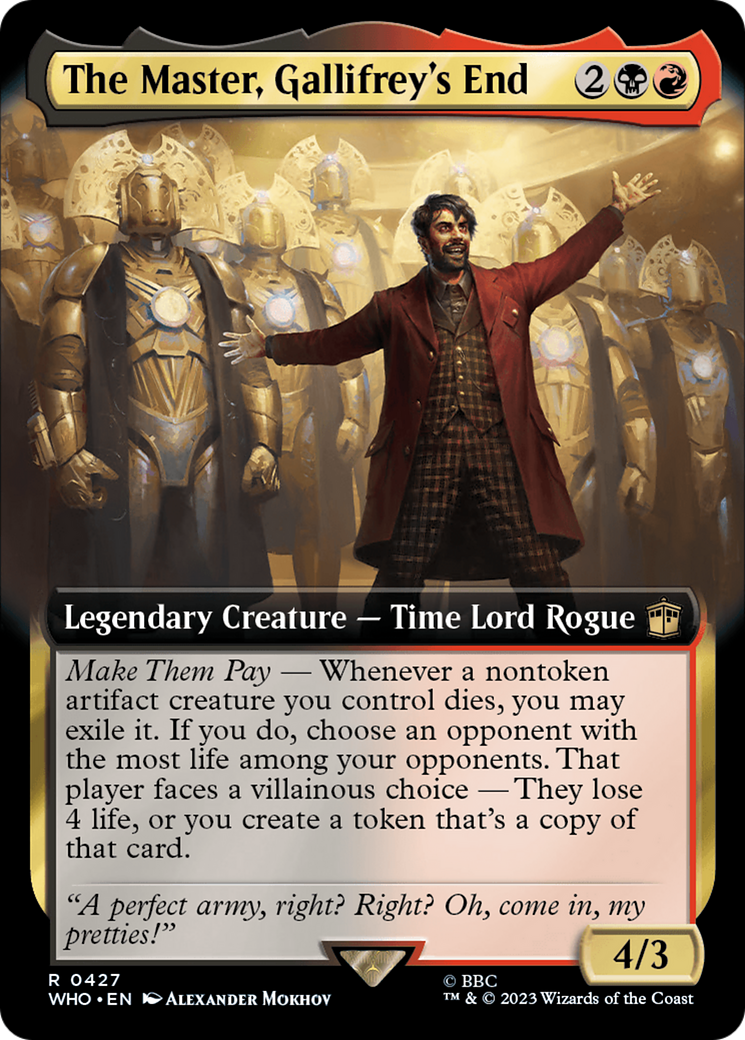 The Master, Gallifrey's End (Extended Art) [Doctor Who] | Local Legends
