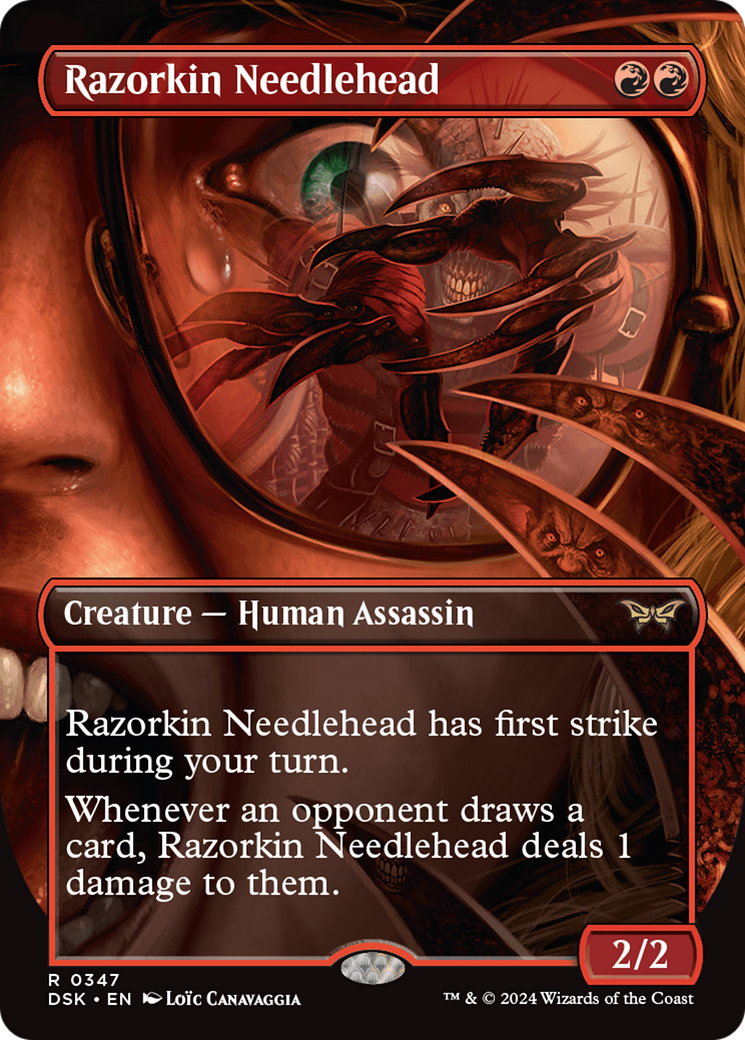 Razorkin Needlehead (Borderless) [Duskmourn: House of Horror] | Local Legends