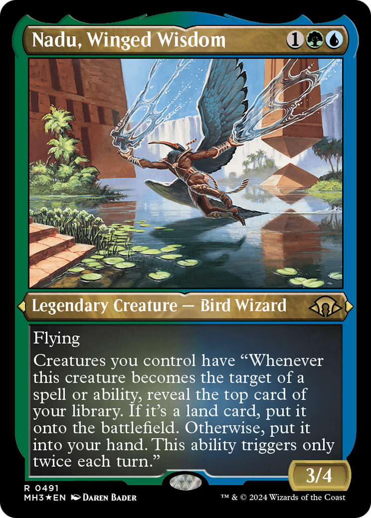 Nadu, Winged Wisdom (Foil Etched) [Modern Horizons 3] | Local Legends