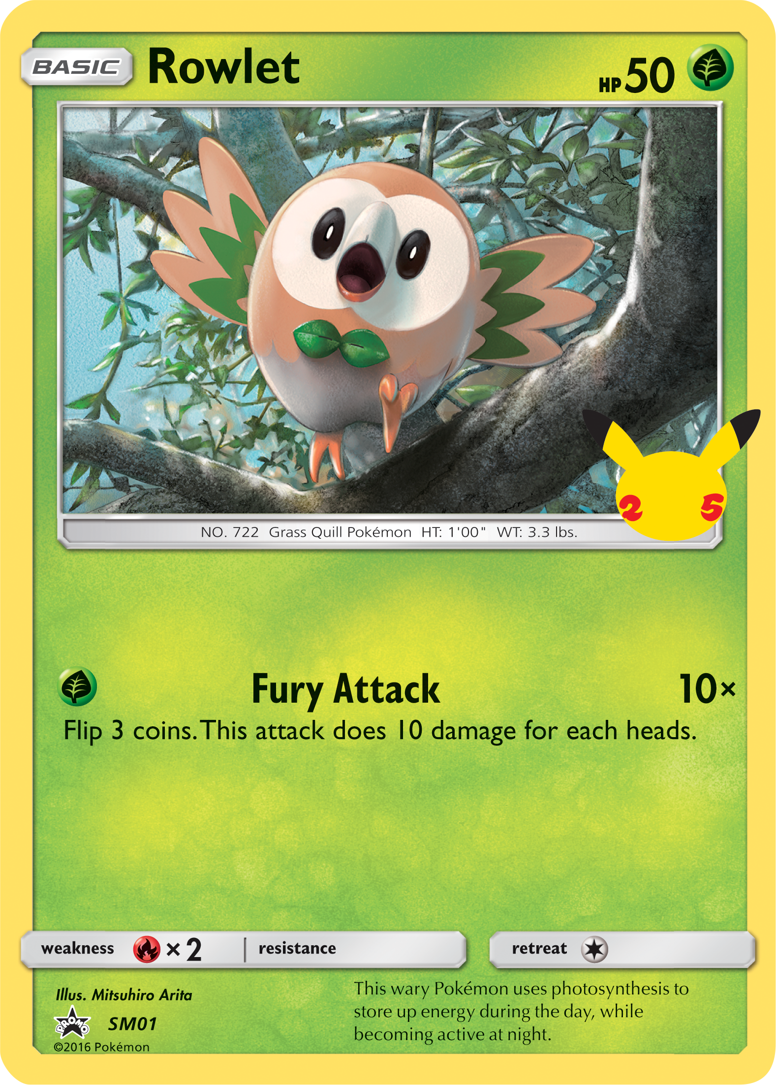 Rowlet (SM01) (Jumbo Card) [First Partner Pack] | Golgari Games