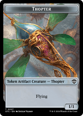 Thopter // Manifest Double-Sided Token [Outlaws of Thunder Junction Commander Tokens] | Local Legends