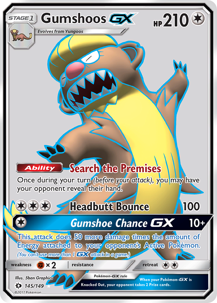 Gumshoos GX (145/149) [Sun & Moon: Base Set] | Local Legends