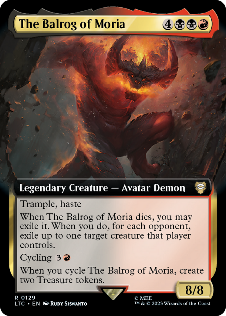 The Balrog of Moria (Extended Art) [The Lord of the Rings: Tales of Middle-Earth Commander] | Golgari Games