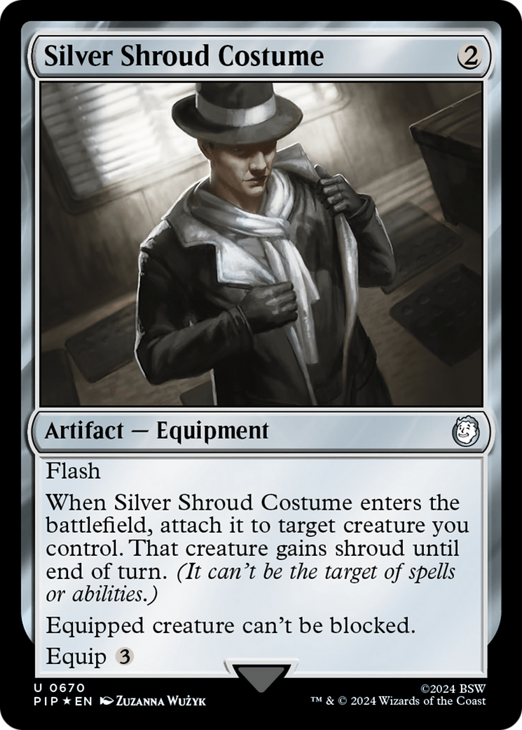 Silver Shroud Costume (Surge Foil) [Fallout] | Local Legends