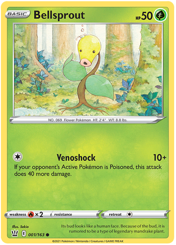 Bellsprout (001/163) [Sword & Shield: Battle Styles] | Golgari Games