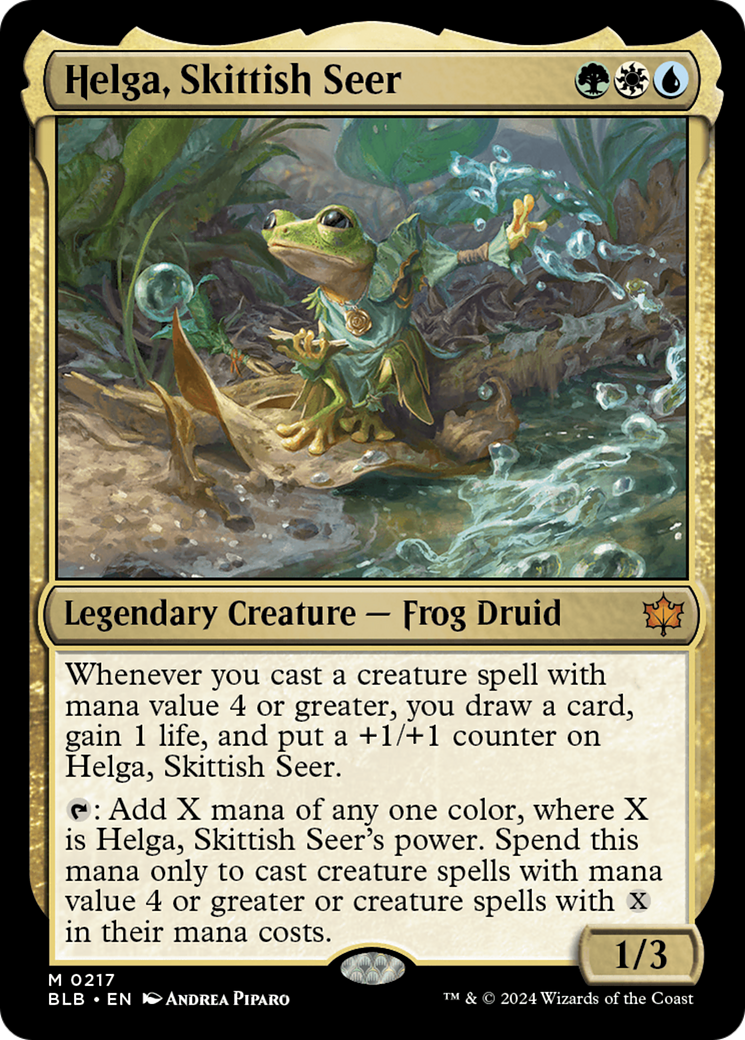 Helga, Skittish Seer [Bloomburrow] | Golgari Games