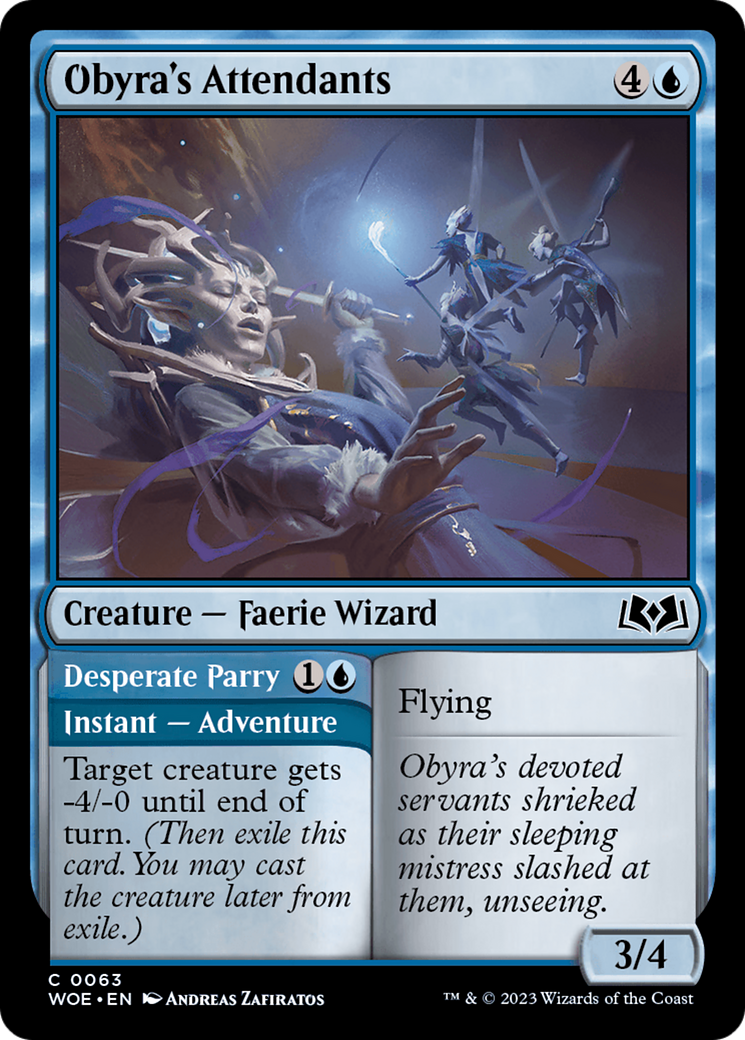 Obyra's Attendants // Desperate Parry [Wilds of Eldraine] | Local Legends