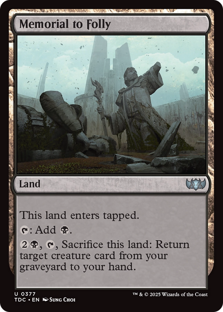 Memorial to Folly [Tarkir: Dragonstorm Commander] | Local Legends
