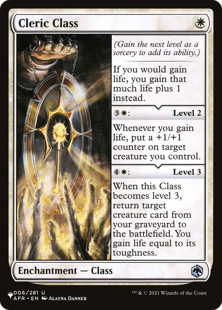 Cleric Class [The List Reprints] | Golgari Games