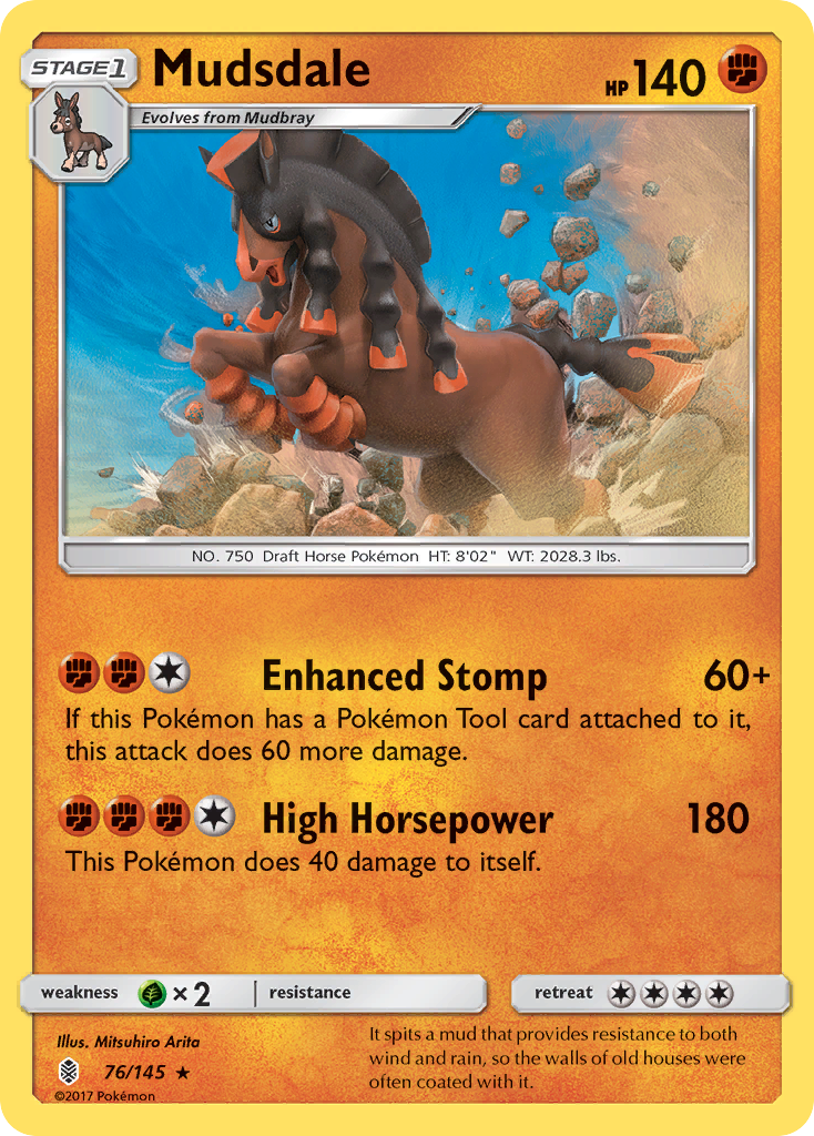 Mudsdale (76/145) [Sun & Moon: Guardians Rising] | Golgari Games