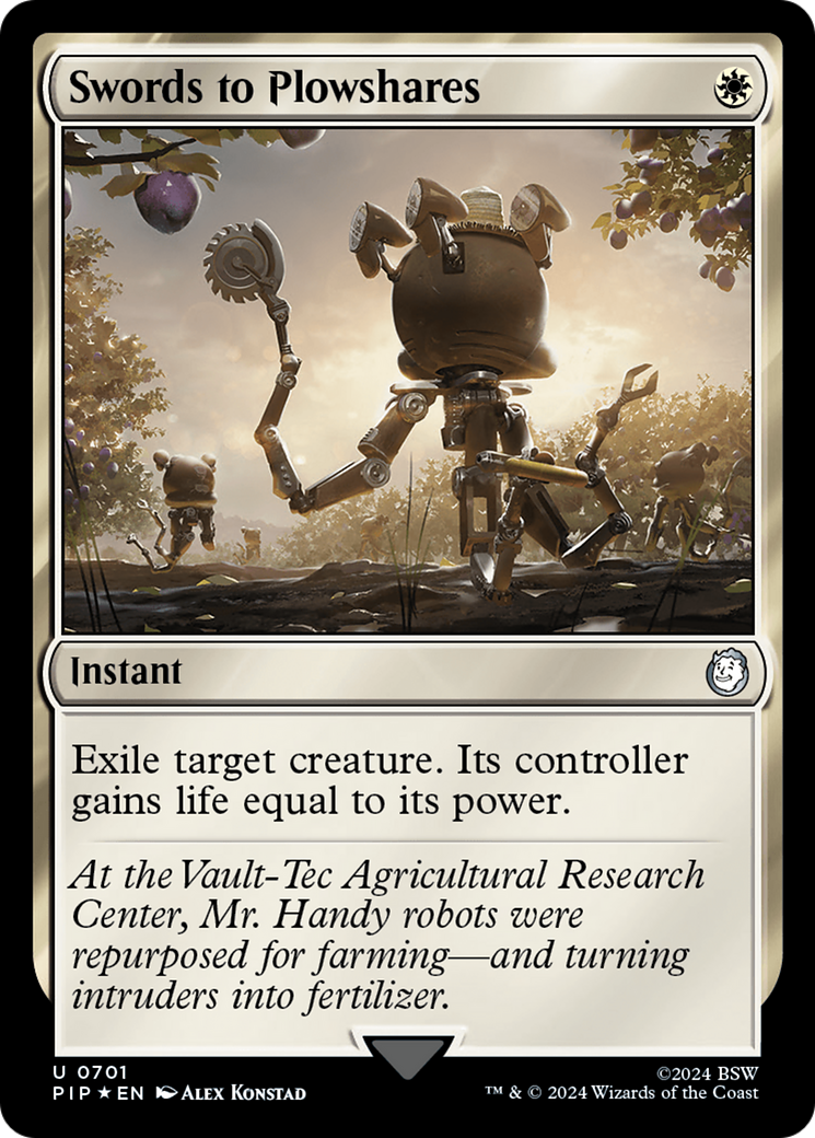 Swords to Plowshares (Surge Foil) [Fallout] | Local Legends