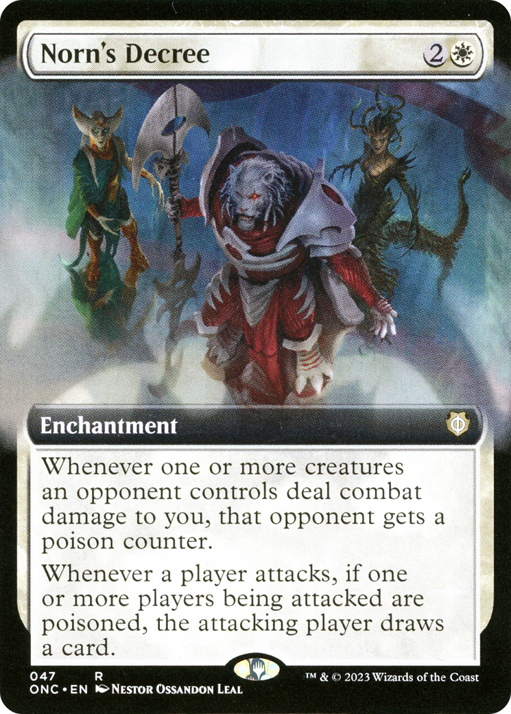 Norn's Decree (Extended Art) [Phyrexia: All Will Be One Commander] | Local Legends