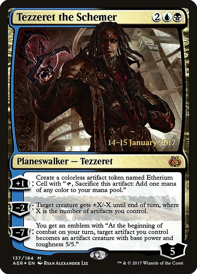Tezzeret the Schemer [Aether Revolt Prerelease Promos] | Local Legends