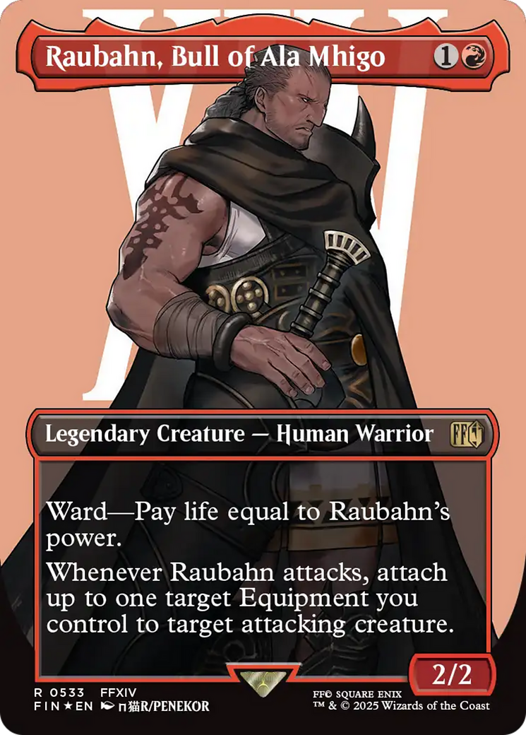 Raubahn, Bull of Ala Mhigo (Borderless) (Surge Foil) [FINAL FANTASY] | Local Legends