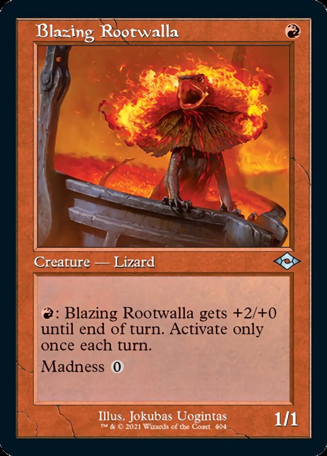 Blazing Rootwalla (Retro Foil Etched) [Modern Horizons 2] | Golgari Games