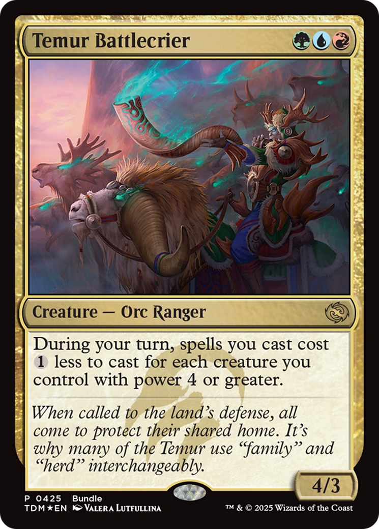 Temur Battlecrier (Bundle) [Tarkir: Dragonstorm Promos] | Local Legends