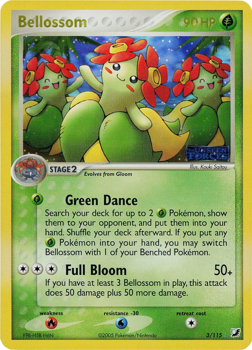 Bellossom (3/115) (Stamped) [EX: Unseen Forces] | Golgari Games