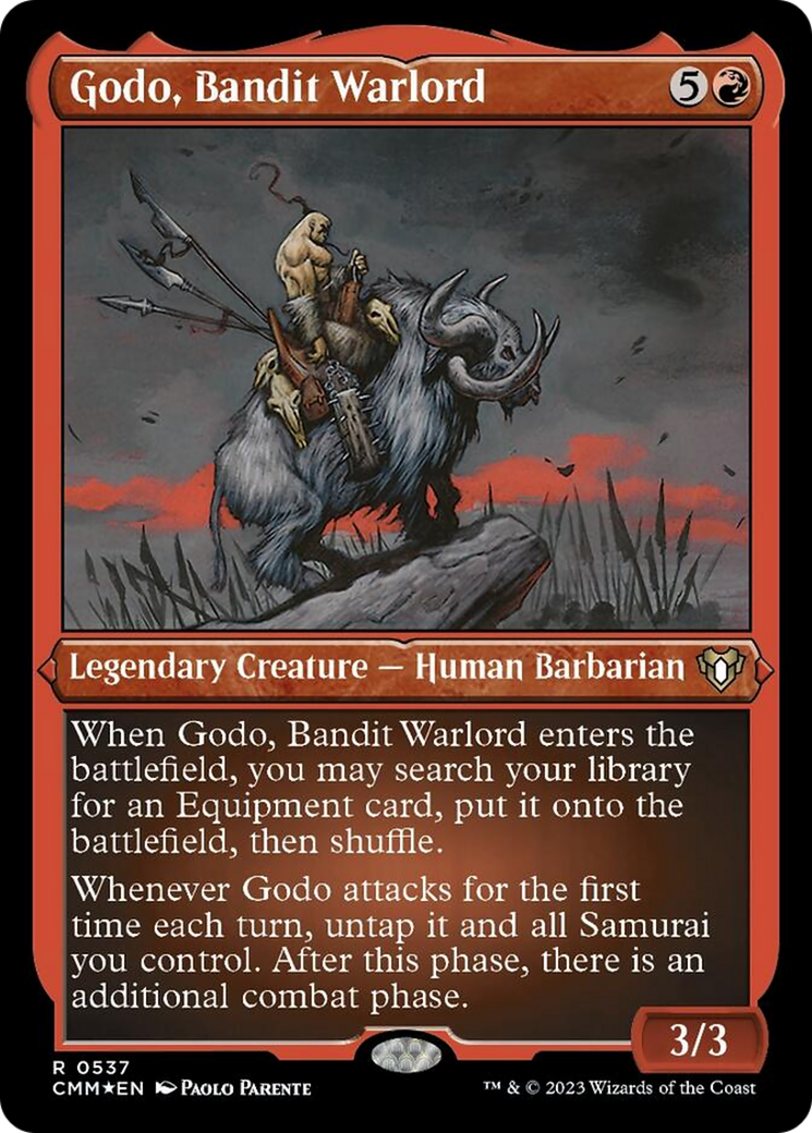 Godo, Bandit Warlord (Foil Etched) [Commander Masters] | Golgari Games