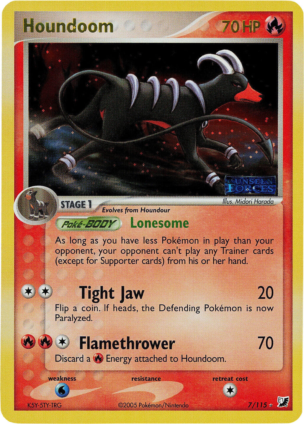 Houndoom (7/115) (Stamped) [EX: Unseen Forces] | Local Legends