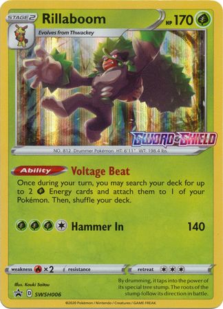 Rillaboom (SWSH006) (Prerelease Promo) [Sword & Shield: Black Star Promos] | Local Legends