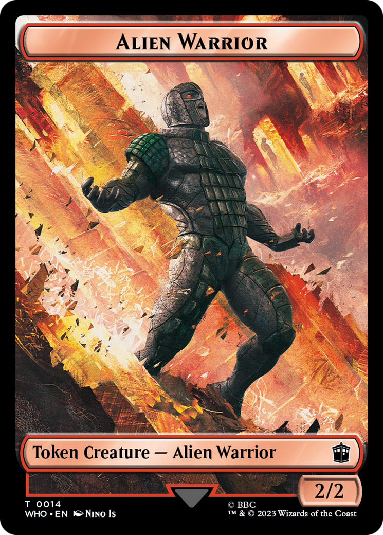 Soldier // Alien Warrior Double-Sided Token [Doctor Who Tokens] | Local Legends