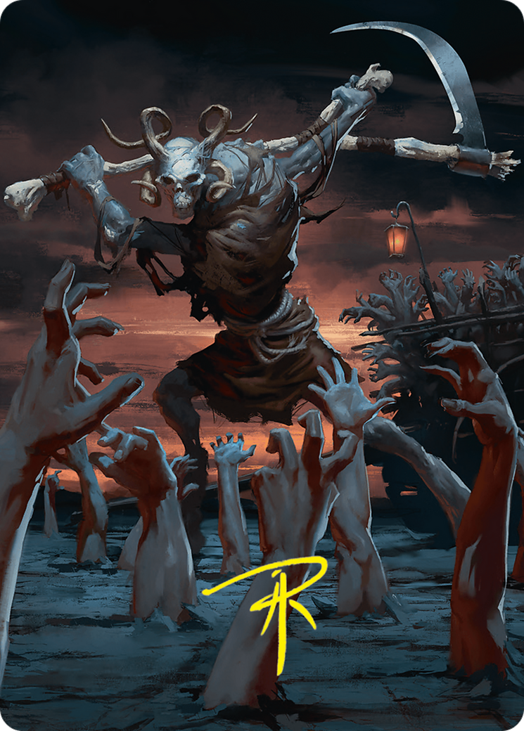 Abyssal Harvester Art Card (34/54) (Gold-Stamped Signature) [Foundations Art Series] | Local Legends