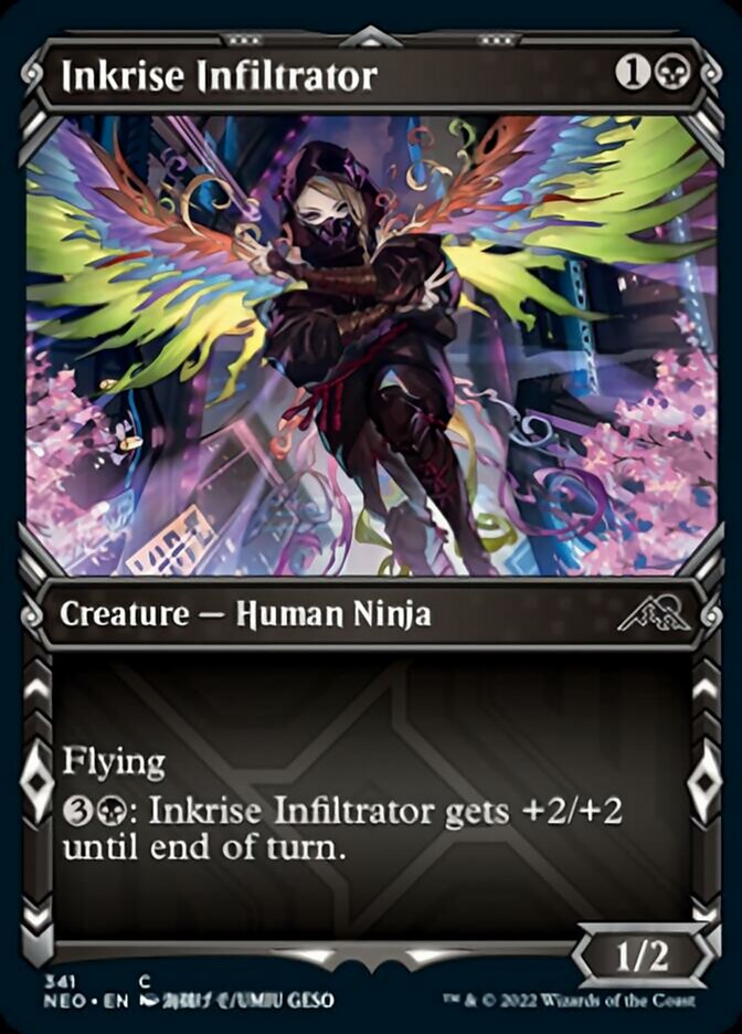 Inkrise Infiltrator (Showcase Ninja) [Kamigawa: Neon Dynasty] | Golgari Games