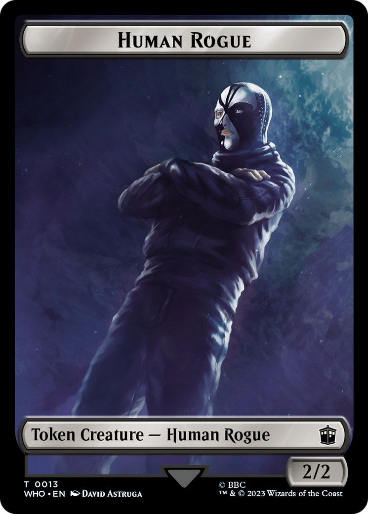 Human Rogue // Clue (0021) Double-Sided Token [Doctor Who Tokens] | Local Legends