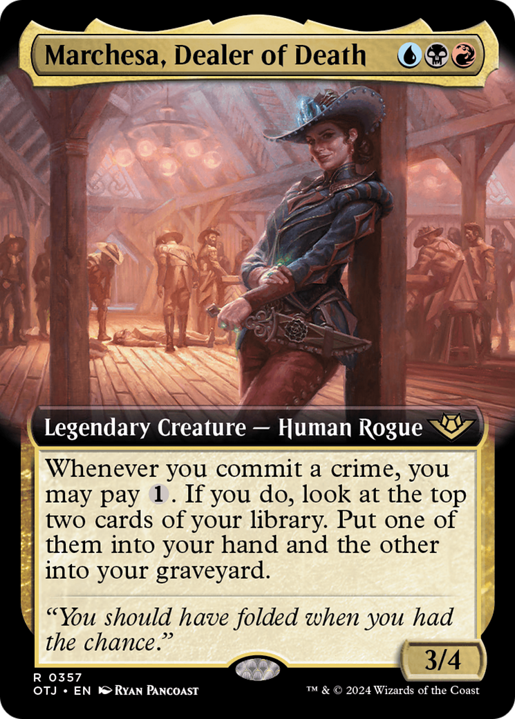Marchesa, Dealer of Death (Extended Art) [Outlaws of Thunder Junction] | Local Legends