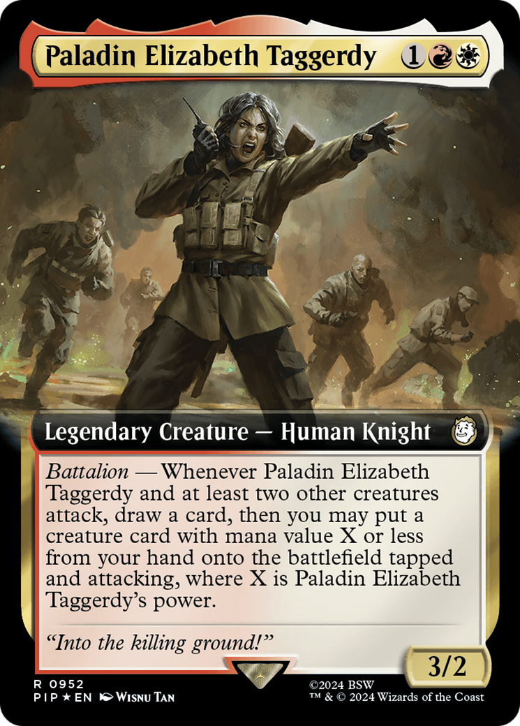 Paladin Elizabeth Taggerdy (Extended Art) (Surge Foil) [Fallout] | Local Legends