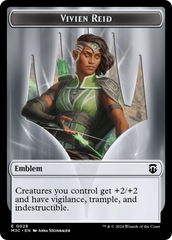 Forest Dryad (Ripple Foil) // Emblem - Vivien Reid Double-Sided Token [Modern Horizons 3 Commander Tokens] | Local Legends