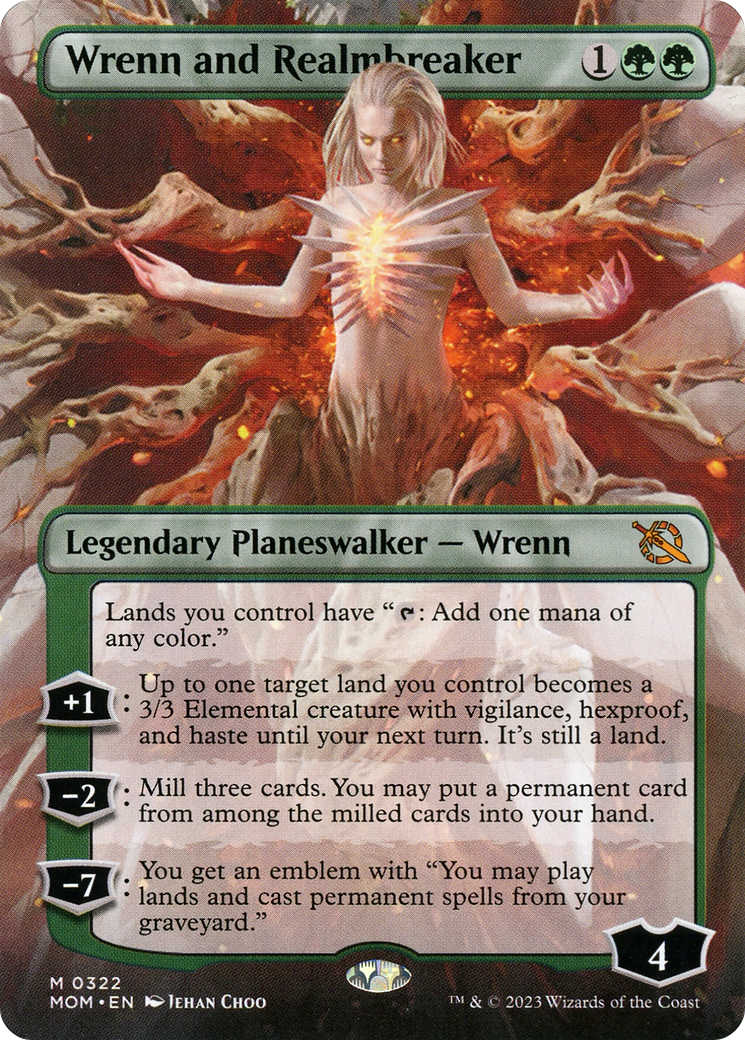 Wrenn and Realmbreaker (Borderless Alternate Art) [March of the Machine] | Golgari Games