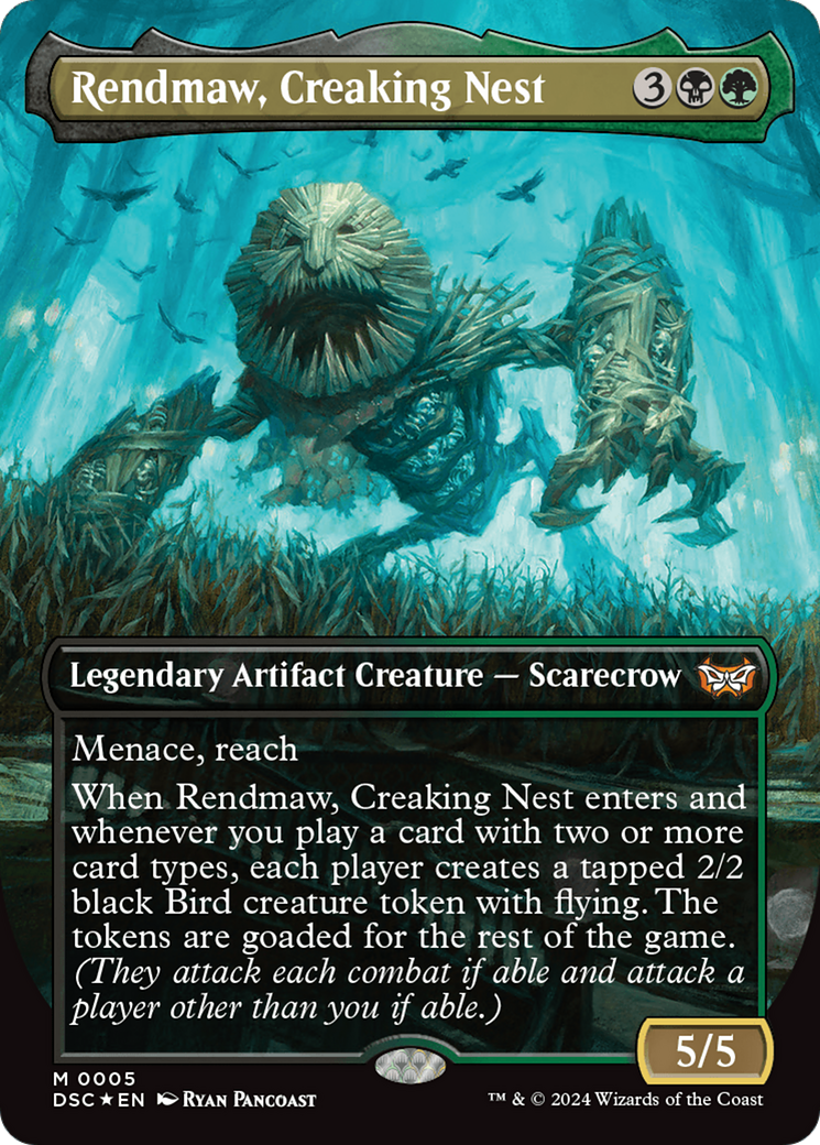 Rendmaw, Creaking Nest (Borderless) [Duskmourn: House of Horror Commander] | Golgari Games