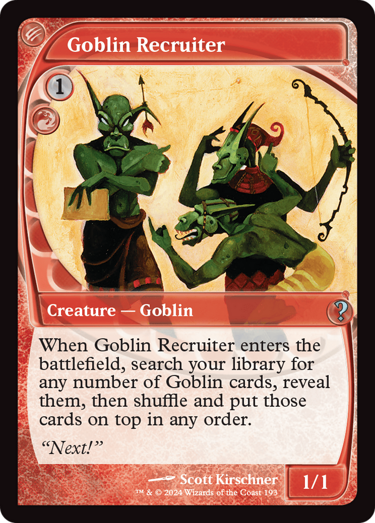 Goblin Recruiter (Future Sight) [Mystery Booster 2] | Local Legends