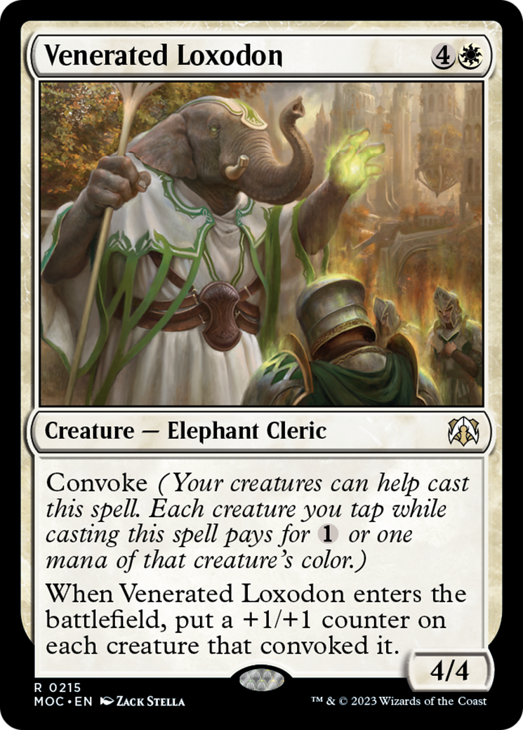 Venerated Loxodon [March of the Machine Commander] | Golgari Games