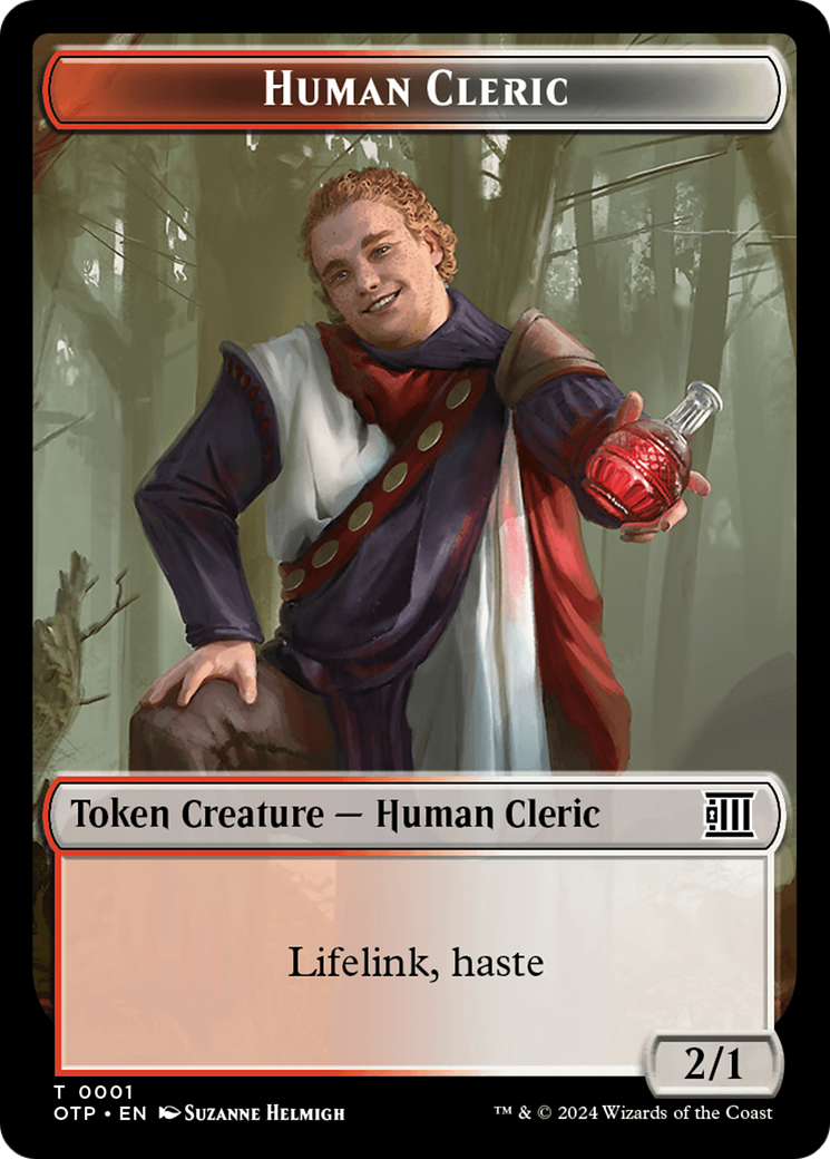 Human Cleric Token [Outlaws of Thunder Junction: Breaking News Tokens] | Local Legends
