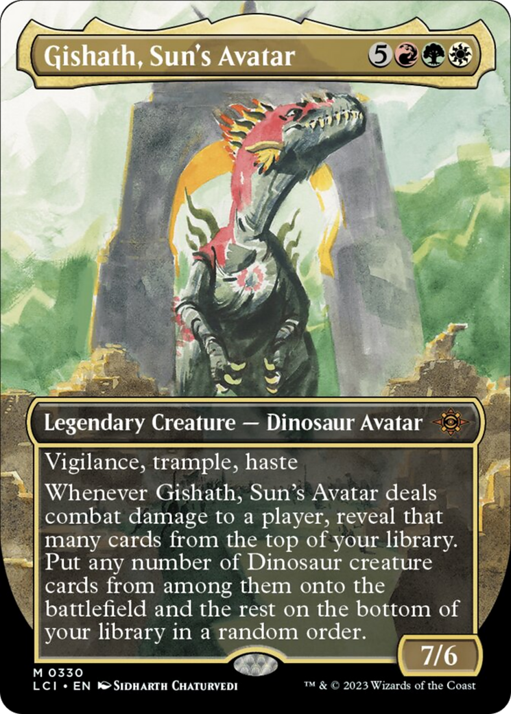 Gishath, Sun's Avatar (Borderless) [The Lost Caverns of Ixalan] | Golgari Games